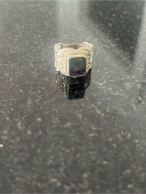 Sterling Silver quartz stone Statement Ring